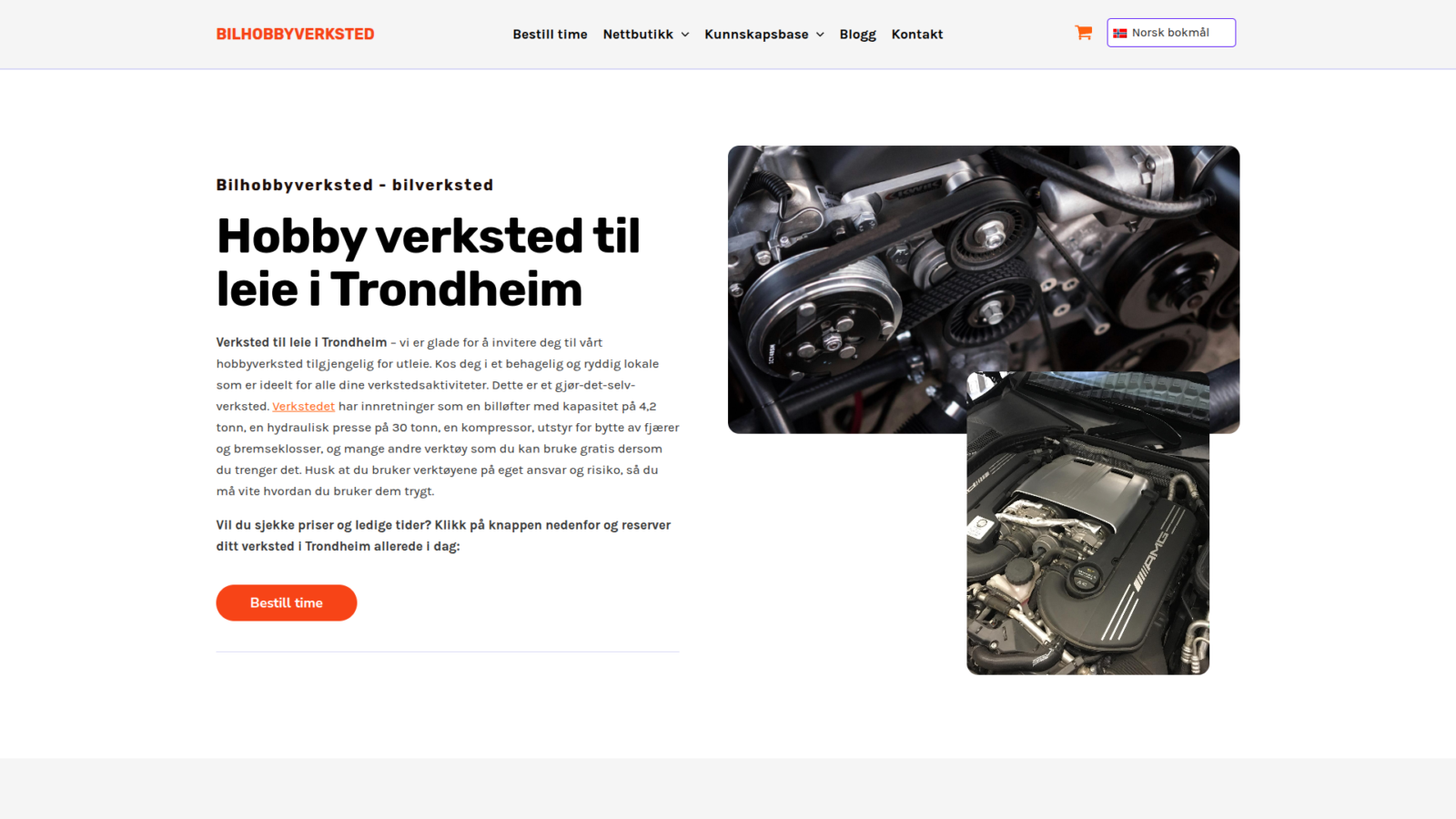 Strona internetowa Bilhobbyverksted