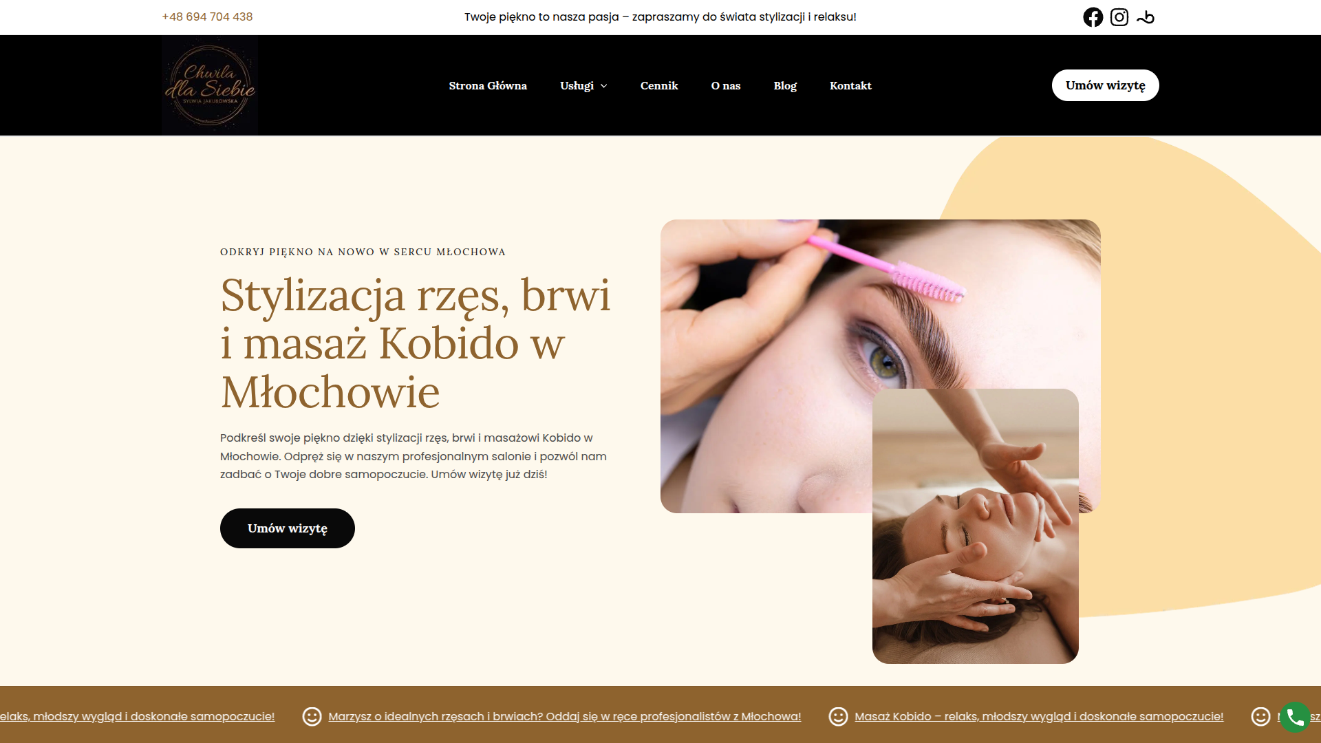 Strona internetowa ChwilaDlaSiebie - Salon urody