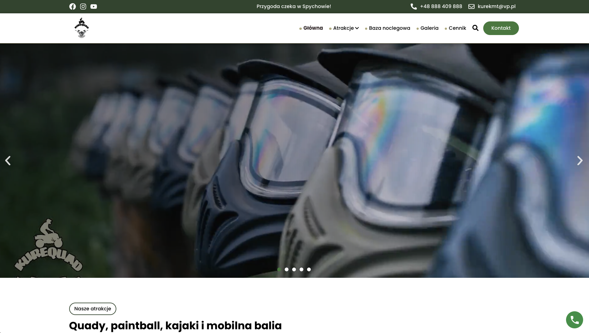 Strona internetowa KureQuad Spychowo