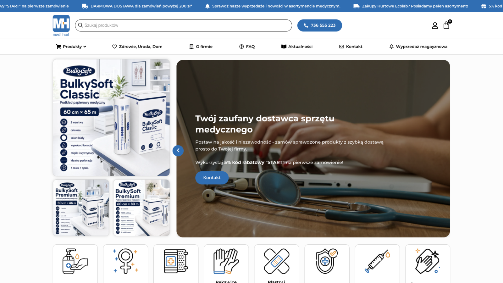 Strona internetowa Medi-Hurt Medical